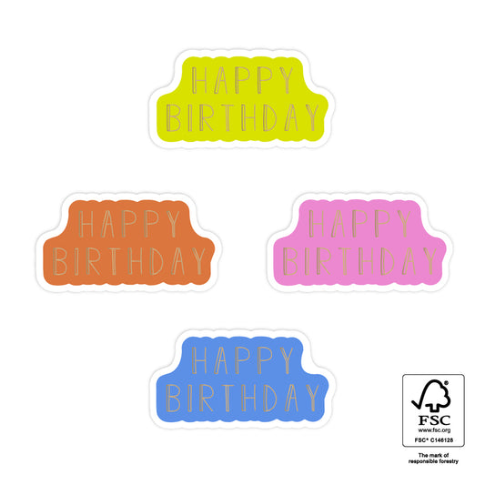 Sticker Happy Birthday - Multicolor