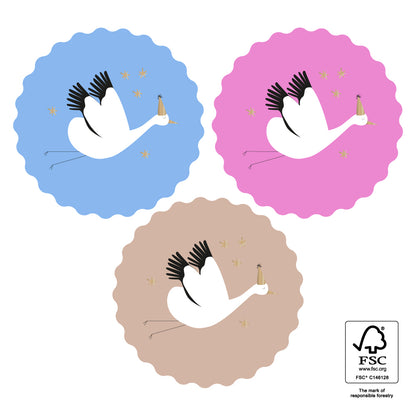 Sticker BabyBoom - BluePinkBeige