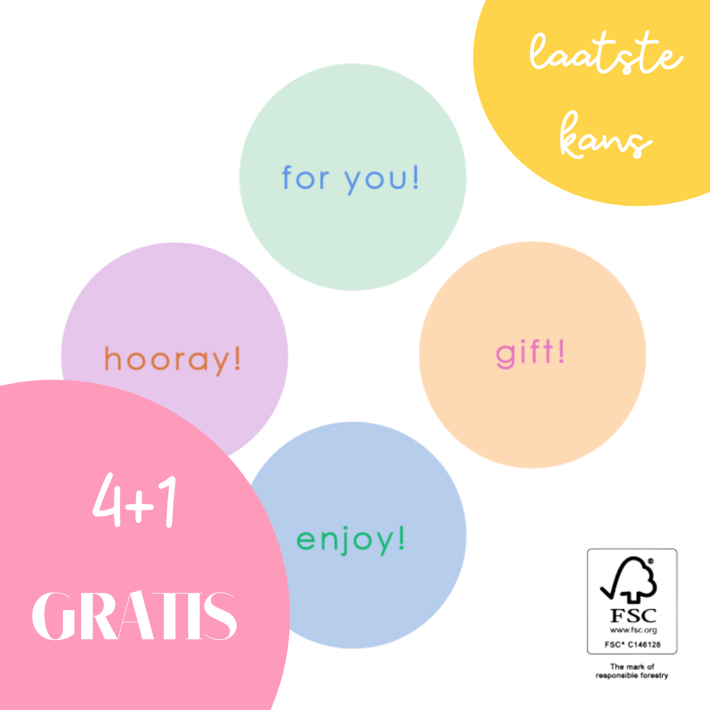 Sticker wishes - Multicolor pastel