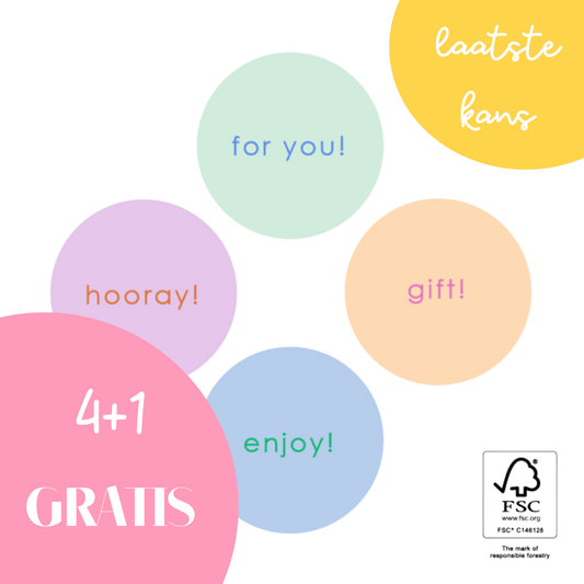 Sticker wishes - Multicolor pastel