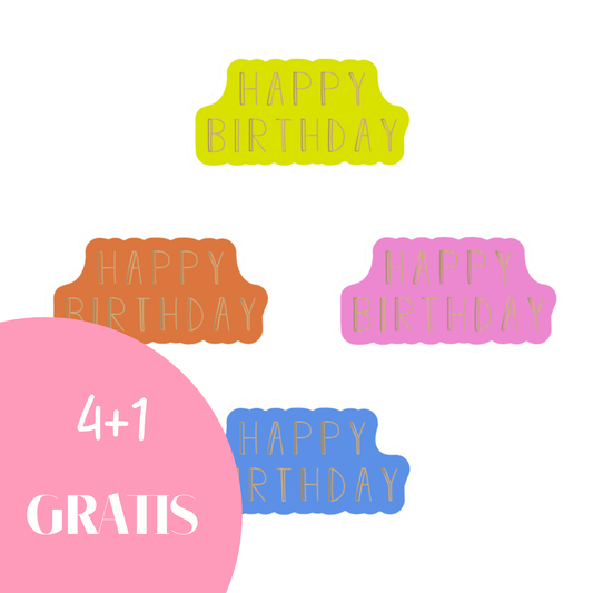 Sticker Happy Birthday - Multicolor